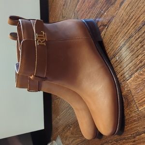Ralph Lauren Briele Cognac Ankle Boot